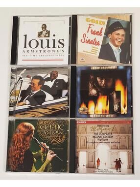 6 Classic & Instrumental CDs Lot - Louis Armstrong, Sinatra, Clapton/BB King